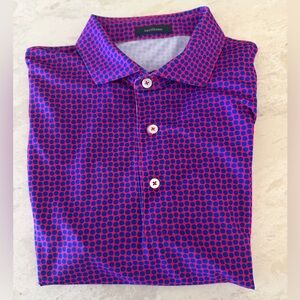 Turtleson Pink & Blue Polka Dot Polo Shirt